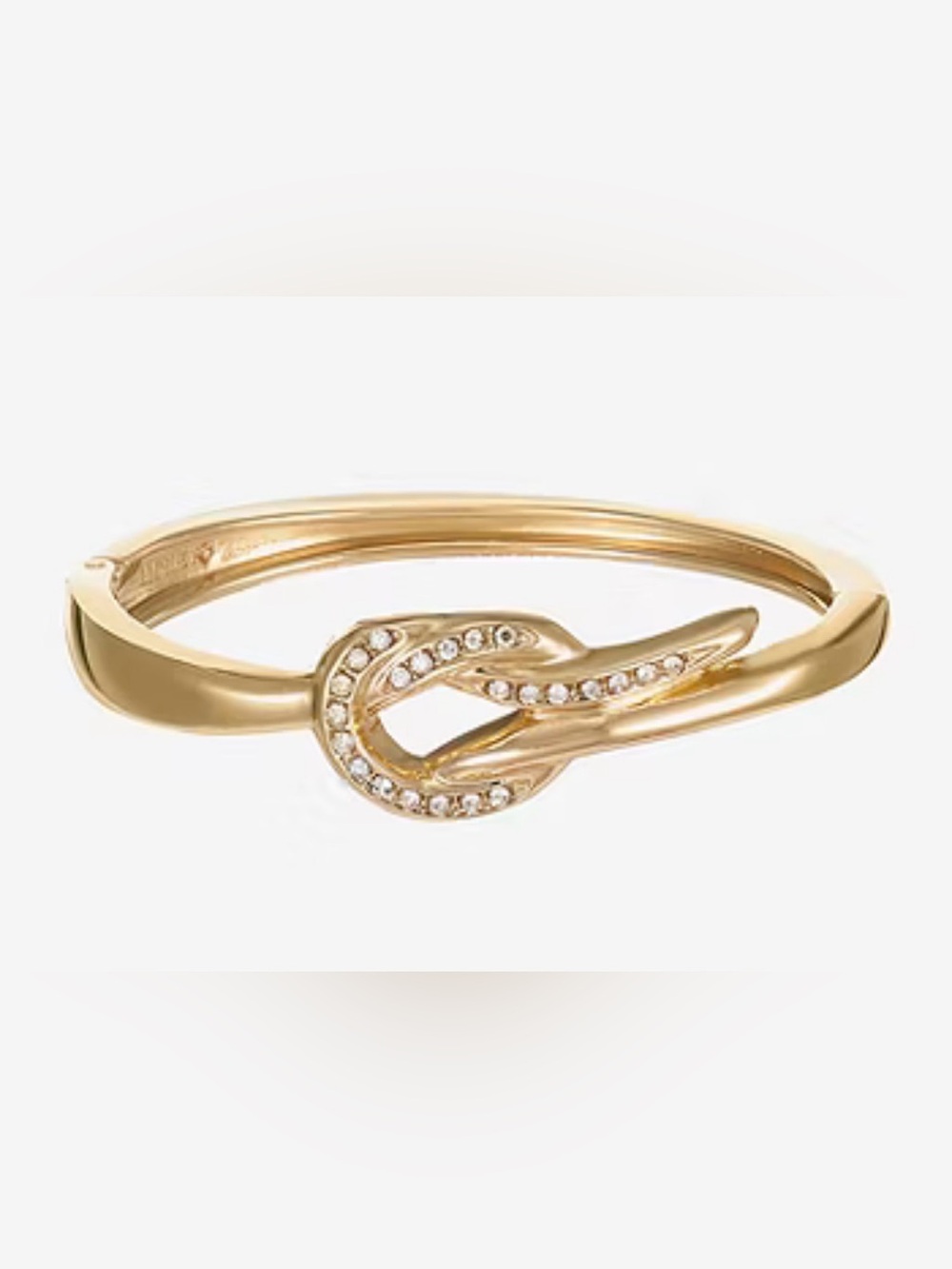Monet Jewelry Gold Tone Womens Glass Knot Bangle Bracelet